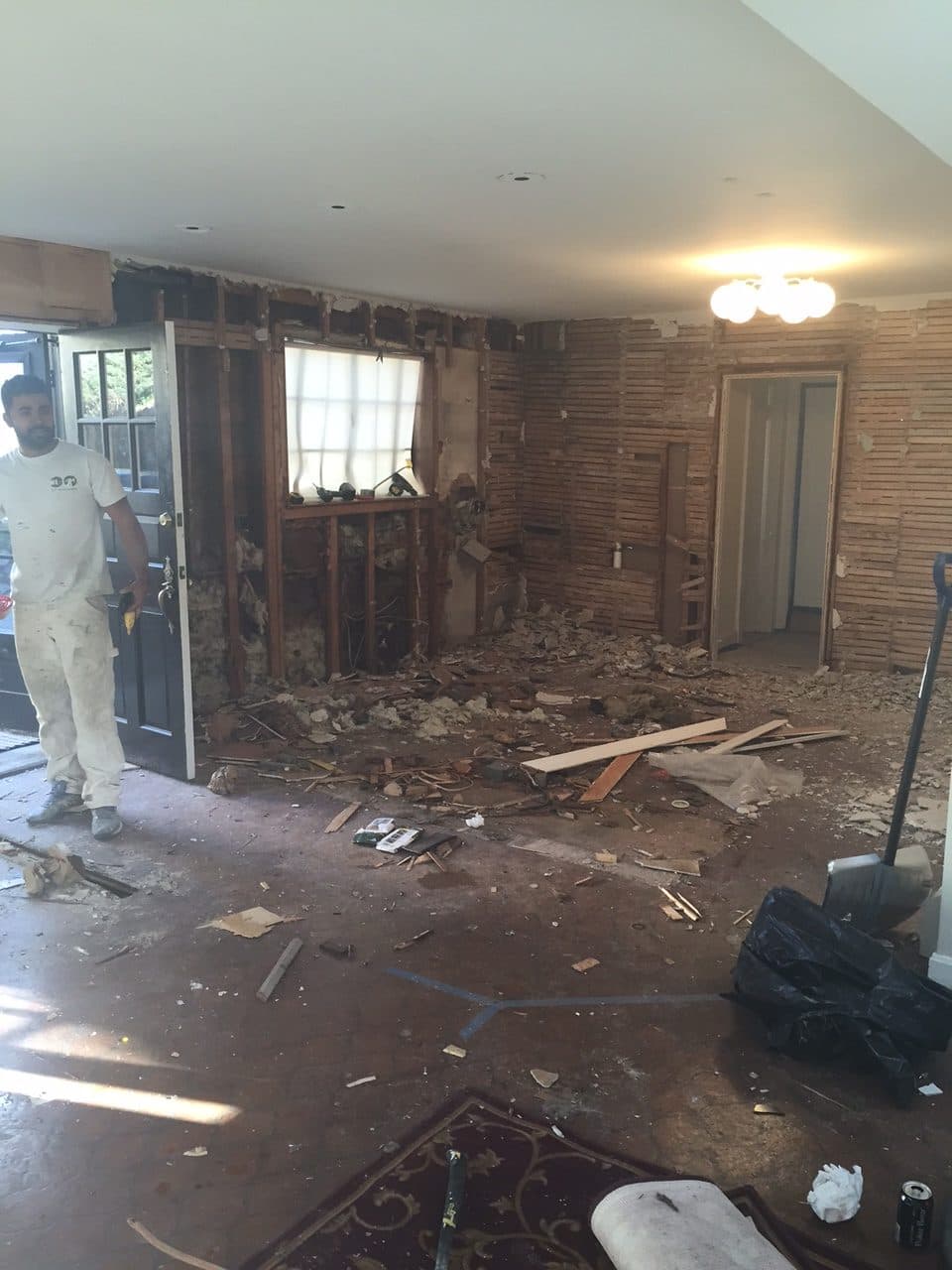 Room gutted during demo with a DT crew member