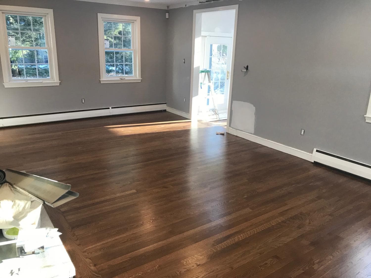 Living room with hardwood floors